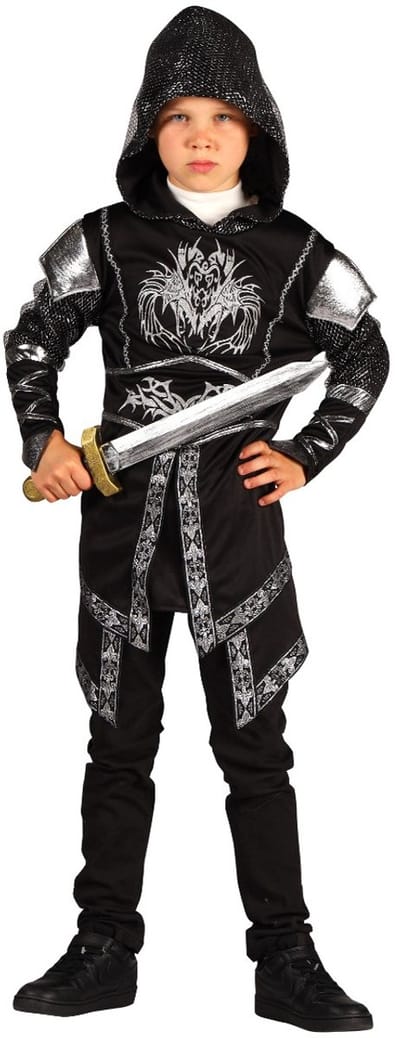 Samurai Shogun Volwassenen Unisex Zwart / Zilver Ridders, Krijgers en Musketiers Maat 1