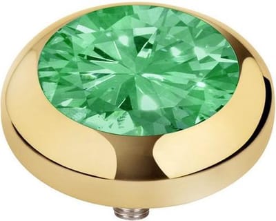 Melano Vivid Season CZ steentje Aqua Green Goud