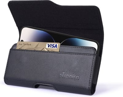 Otronica Riem Holster Hoesje Luxe - Universeel Telefoonhoesje Holster (max 16,5 cm x 7,5 cm) Zwart