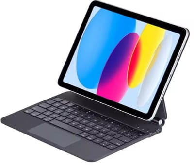 Toetsenbord Hoes Geschikt voor Apple iPad 2025 (A16) 11e Generatie - Zwart - Casemania 11 inch Keyboard Tablet Case met Touchpad - Bluetooth Magnetisch Smart Folio met Stand - Slim Smart Cover met QWERTY Keyboard en Trackpad Muis en Verlichting