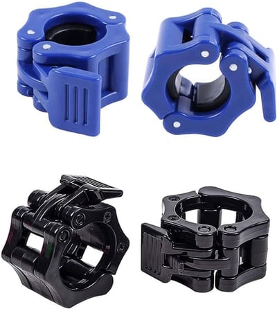 Barbell collars 25mm - blauw en zwart - robuust en duurzaam - voor veilig gewichtheffen - ShopVlot