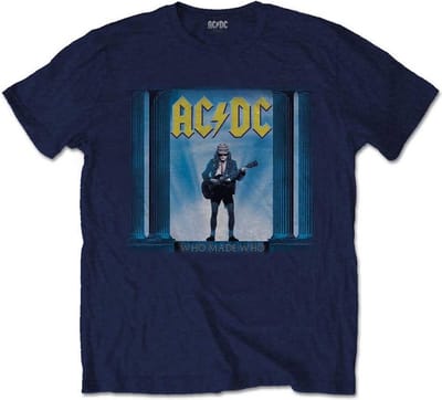 AC/DC - Who Man Who Heren T-shirt - M - Blauw