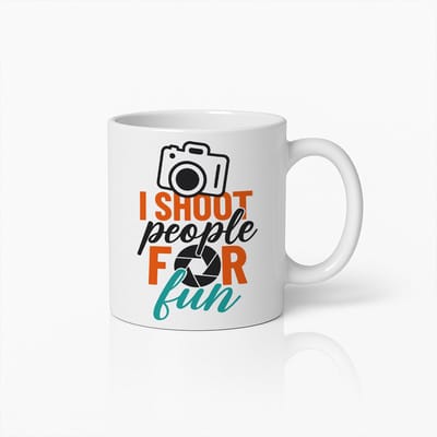 Fotograaf Mok 330ml – Grappige “Ik Schiet Mensen voor de Lol” Camera Koffiebeker – Leuk Cadeau voor Fotografie Liefhebbers