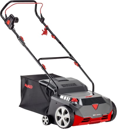 Elektrische luchter en verticuteerder 1400 W, 38 cm werkbreedte, inclusief 55 liter vangzak voor gezonder gazon