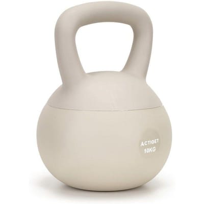 Kettlebell - SPRINGOS - 10 Kg - Flexibel - Ergonomisch - Beige beige