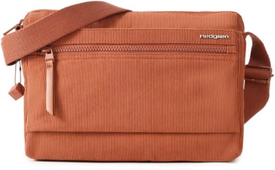Hedgren Eye Medium Dames Crossbodytas met RFID-bescherming – Middelgroot – Ribfluweel Redwood Burl