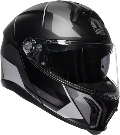 AGV Tourmodular Perception Mat Zwart Zilver Systeemhelm - Maat L - Helm
