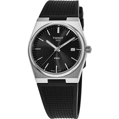Tissot Classic Serie Kwarts Uurwerk 100 Meter Waterdicht Horloge 40 Mm Zwarte Wijzerplaat Roestvrijstalen Kast Rubberen Band T137.410.17.051.00 Regular Watch Box,Black black