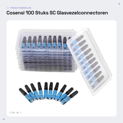 Dailygoods- Glasvezelconnector 100 Stuks - SC Snelle Koude Connector - Adapter - Hoge Retourverlies - Duurzaam - Eenvoudige Installatie - Fiber Connector