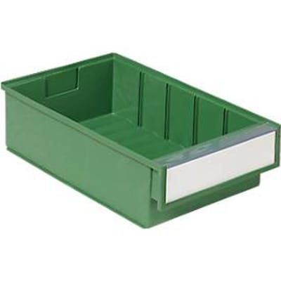 Ladebox TRESTON BiOX 3020, 3 l, temperatuur- en chemicaliënbestendig, etiket en beschermkap, B 186 x D 300 x H 82 mm, bioplastic, groen