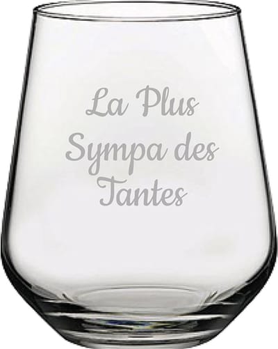 Drinkglas gegraveerd - 42,5cl - La Plus Sympa des Tantes