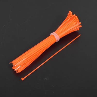 2,5x200 fluorescerend oranje nylon rilsan ingekeepte klem voor motoren en scooters