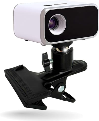 Mini Beamer Houder - Klemstatief Bevestiging - Thuisbioscoop Opzetten - Universele 1/4 Inch Schroef - Verstelbaar Ontwerp - Zwart