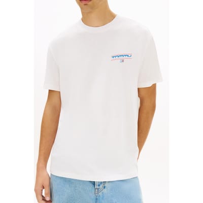 Tommy Hilfiger Tjm Regular Poster Ss Tee Ecru Größe: XS | Bedruckte T-Shirts Outlet | Herren | Braun