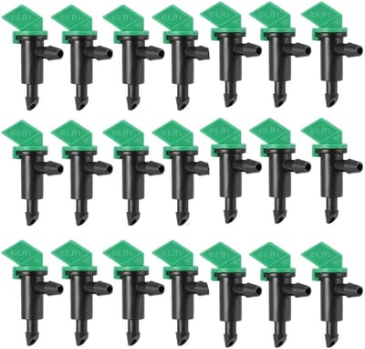 Dailygoods- Druppelspots 100 stuks - Hoge kwaliteit PP kunststof - 16L/H debiet - 4 mm/7 mm slang - Eenvoudig te reinigen - Veiligheidswaarschuwing - Druppelaars