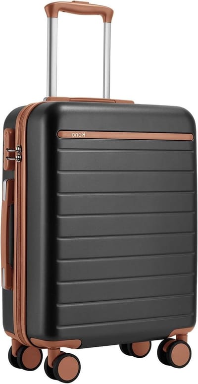 Kono Koffer - Reiskoffer Handbagage - Reizen - Lichtgewicht ABS+PC - 55x40x20 cm - Grijs