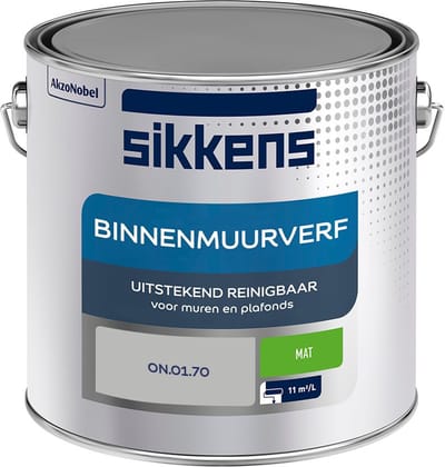 Sikkens - Binnenmuurverf Mat - On.01.70 - Mengverf - 2,5 L