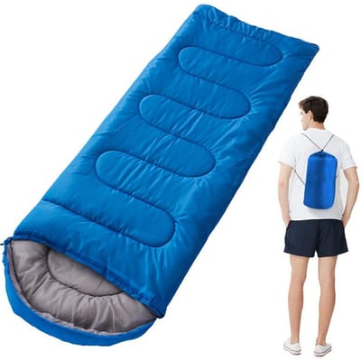 Noodslaapzak Volwassene Outdoor Lente en Herfst Volwassen Mannen en Vrouwen Verdikt Warm Draagbaar Kamperen Eenpersoons blue