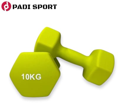 Padisport - Dumbells 10 Kg - Halter - Gewichten Set Halters - Gewichten 10 Kg - Groen - Gewichten