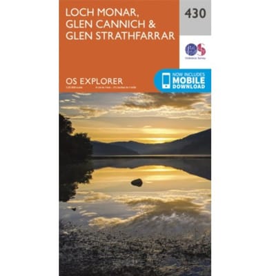 Loch Monar, Glen Cannich And Glen Strathfarrar - Ordnance Survey
