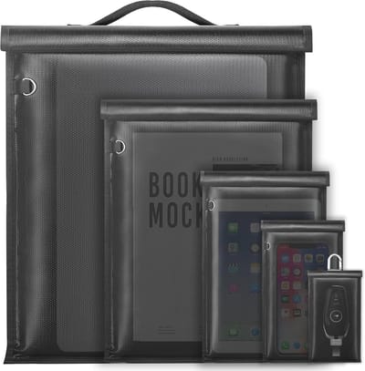 5 Pack Faraday Tassen - Anti-Traceren Bag voor Laptops, Tablets, Mobiele Telefoons en Autosleutels, Brand- en Waterdichte RFID Signaalblokker