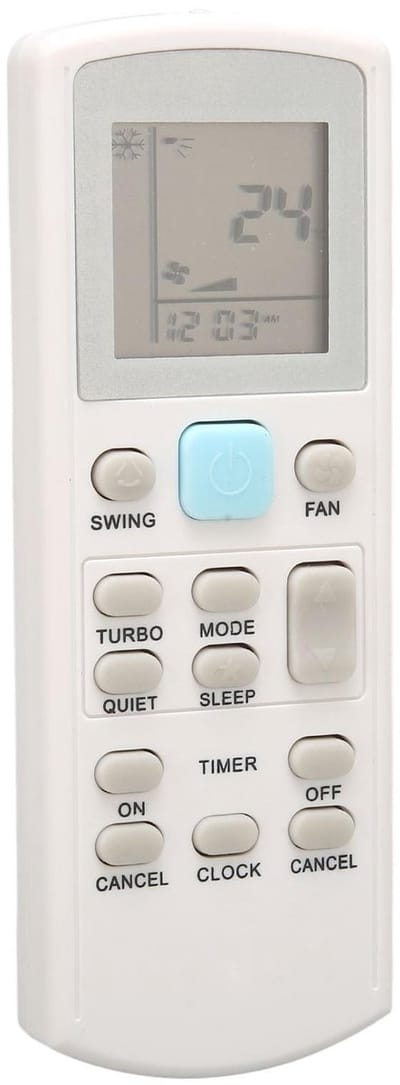 VT Goods - Airconditioner Afstandsbediening - Vervanging - Eenvoudig te gebruiken - Wit - LED scherm - Geschikt voor APGS02...