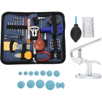 Horloge Reparatie Gereedschapskistje Kastopener Link Veerpen Verwijderaar Horlogemaker Gereedschap black