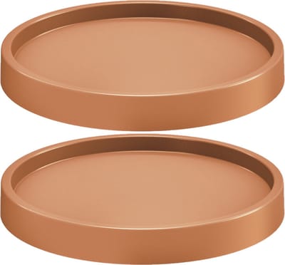 Plantenonderzetter/multiroller rond terracotta kunststof 30 cm - 2x - Trolleys voor kamerplanten