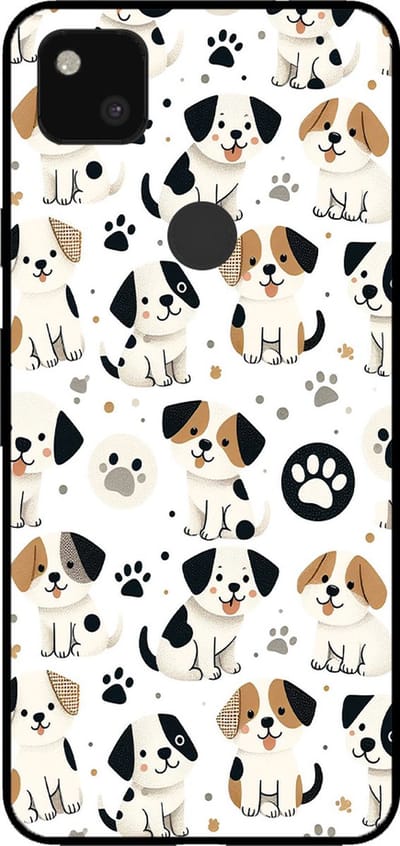 Smartphonica Telefoonhoesje voor Google Pixel 4A met honden opdruk - TPU backcover case dog design geschikt voor Google Pixel 4A
