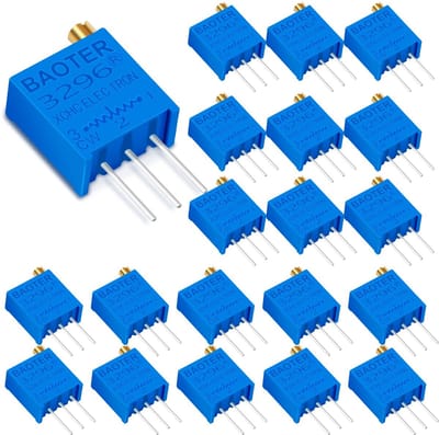 Trimmer Potentiometer - Instelbare Weerstand - Elektronica Projecten - Meervoudige Draai - 500 Ohm - Blauw