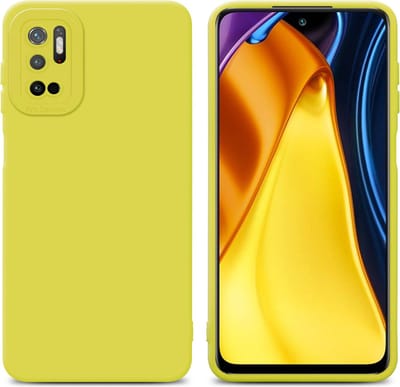 Cadorabo Hoesje geschikt voor Xiaomi RedMi NOTE 10 5G / POCO M3 PRO 5G in FLUID GEEL - Beschermhoes gemaakt van flexibel TPU silicone Cover Fluid Case