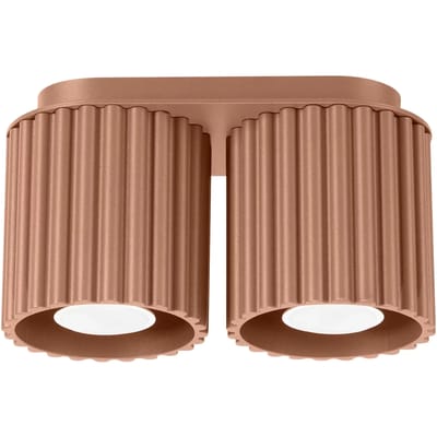 Sollux Lighting Plafondlamp Aura - GU10 - mokka - aluminium - 21x10x12cm