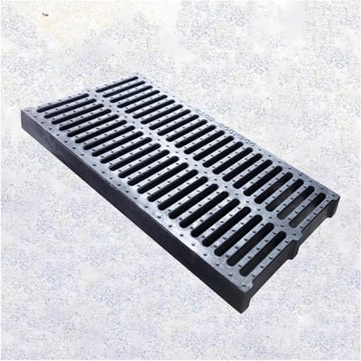Afvoerroosters Hars - Drainagehoezen - Waterafvoer Verbeteren - Antislip Slijtvast - 20 x 50 x 4 cm - Zwart