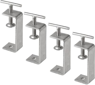 Dailygoods- C-klem Roestvrij staal - 4-delige Set - Instelbare Spantklem - Bevestigingsklem - Tafelklem - Geschikt voor Lassen/Houtbewerking - Spanklem