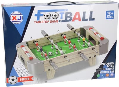Lobbes houten voetbaltafel kinderspel – tafelvoetbal plezier voor thuis.