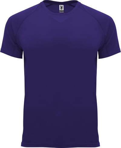 Paars kinder unisex sportshirt korte mouwen Bahrain merk Roly 4 jaar 98-104