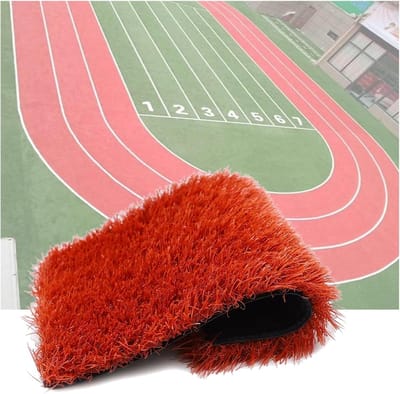 Kunstgras Tapijt - Gazonmat Buiten - Terras Aankleden - Hoge Dichtheid - 12 x 6 m - Rood