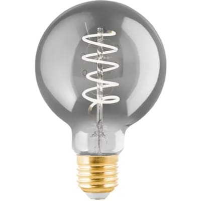 Eglo Ledfilamentlamp Globe Spiral - Smoke - D8cm - Dimbaar - Warm Wit - E27 - 4w