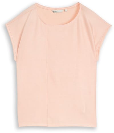 Tom Tailor Denim - T-shirt met losse pasvorm en streepmotief - Maat XL - small apricot white stripe