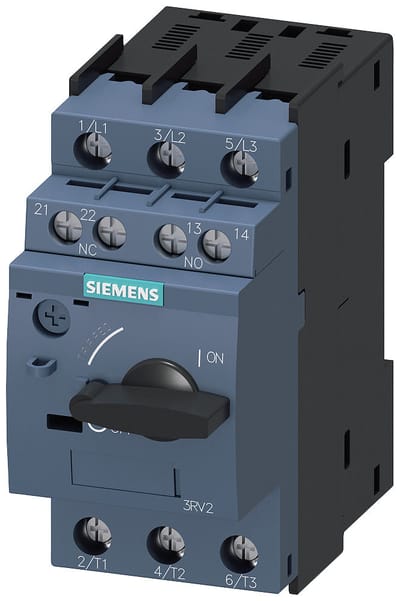 Siemens 3RV2011-1CA15 Vermogensschakelaar 1 stuk(s) Instelbereik (stroomsterkte): 1.8 - 2.5 A Schakelspanning (max.): 690 V/AC (b x h x d) 45 x 97 x