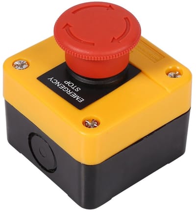 Allecto - Noodstop-knop - Drukschakelaar - Veiligheidsoplossing - Rood - 660V 10A - Ideaal voor thuisgebruik - Compact formaat