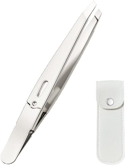 Professioneel Pincet - Schoonheidsverzorging Tool - Dagelijkse Verzorging - Ultradunne Precisie Tip - 9.5 x 1 cm - Zilver