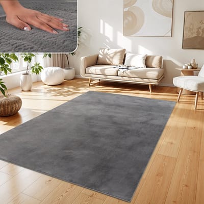 Paco Home Woonkamer tapijt kunstbont pluche hoogpolig shaggy zacht verkrijgbaar in verschillende kleuren 140x200 cm