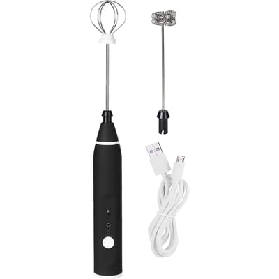 Elektrische Automatische Eierklopper Mixer Melkopschuimer 3 Snelheden Regelbare Blender met USB Opladen Zwart black