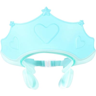Baby Shower Zachte Cap Verstelbare Haarwas Hoed Voor Kinderen Oorbescherming Veilige Kinderen Shampoo Baden Douche Bescherm Hoofddeksel blauw