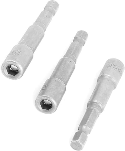 65mm Lengte Magnetische Hex Socket Driver Bit Set voor Moeren - 3 Stuks, Geschikt voor Klussen en Gereedschap