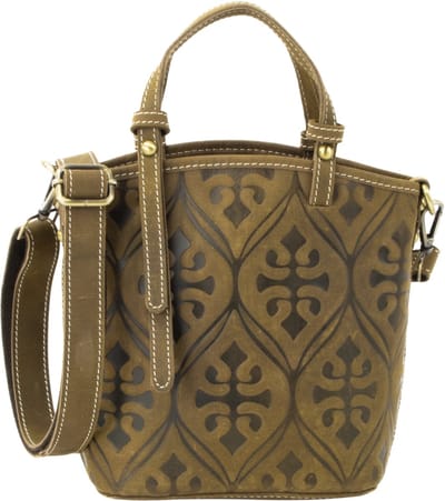 DE LAMASSU®kleine leren dames tas handtas schoudertas echt leer compact model