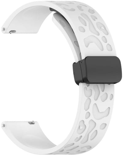 Siliconen bandje - geschikt voor Garmin Venu 2s / 3s / 4 (41mm) / Vivoactive 4s / Forerunner 255s / 265s - Huawei Watch GT 5 Pro - 42mm / GT 6 / GT 5 / GT 4 - 41mm - wit