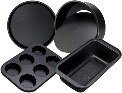 Taartvorm Bakset - Bakvorm Set - Novice Bakken - Anti-aanbaklaag Losse Bodem - 8 Inch 9 Inch - Zilver