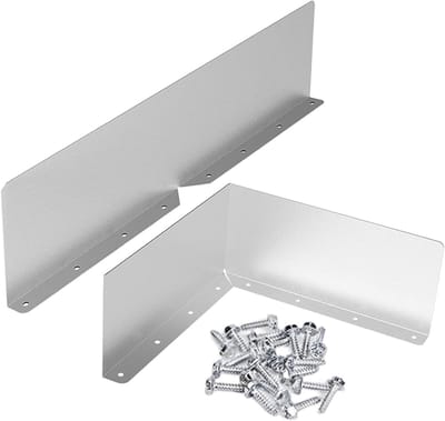 Regengoot Spatbescherming - Dakgoot Overloopbeveiliging - Huis Beschermen - Robuust Aluminium Ontwerp - 45 x 13 x 4 cm - Zilver
